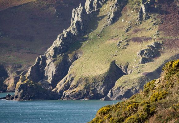 Devon cliffs and sea